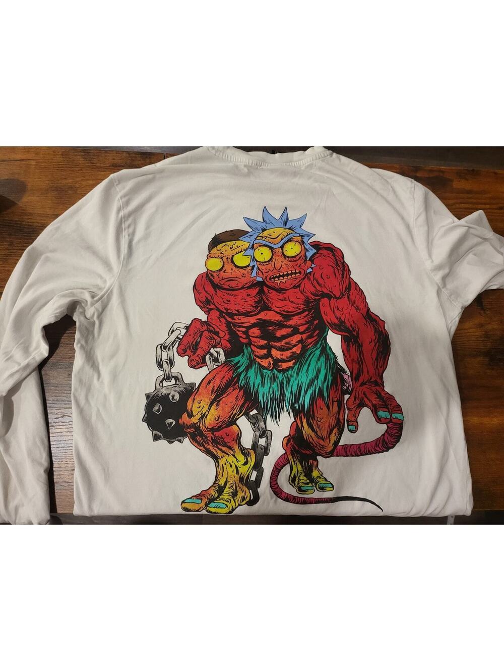 H&M Rick and Morty Two-Headed Monster Graphic Long Sleeve T-Shirt-129